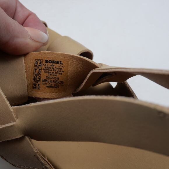 NEW Sorel Women's Size  9.5 Dayspring Slingback Sandals Honest Beige Tan - Picture 12 of 14